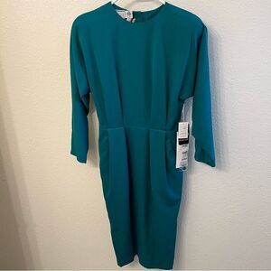 Kenar2 All Wool Green Dress NWT